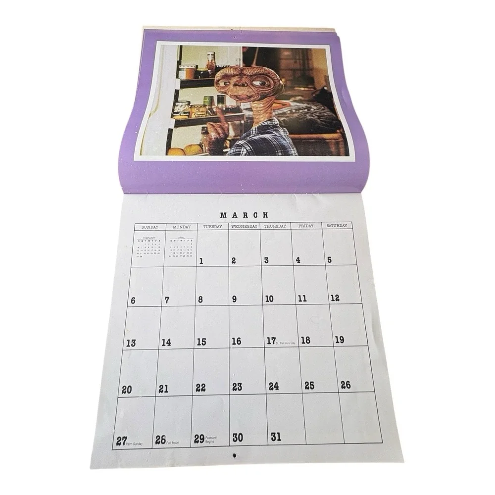 1983 E.T. The‎ Extra-Terrestrial Calendar Vintage Movie Collectible